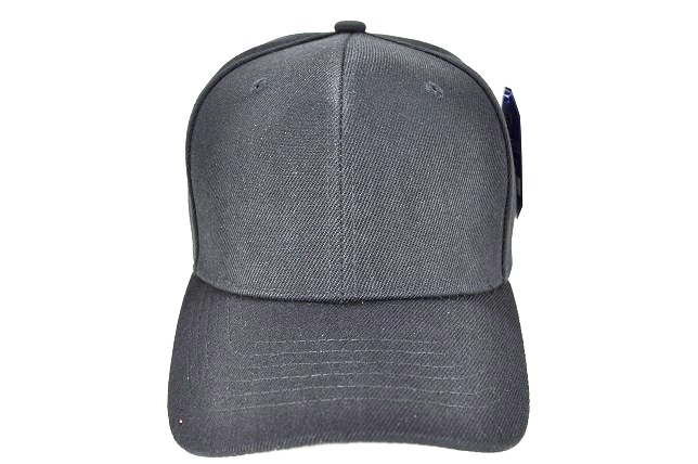PLAIN 100% ACRYLIC VELCRO CAP-BLACK